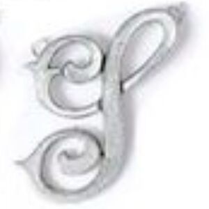 JK Thirty-One  Silvertone Monogram Necklace  Letter “S”
